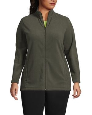 Lands' End Anyweather Fleece Full Zip Jacket - Green