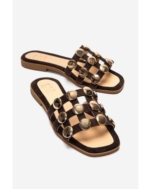 Forever & Always Shoes Bareon Leather Sandal - Multicolor