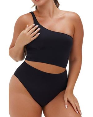 Noody Seamless Body Smooth One Shoulder Top - Black