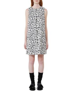 Weekend by Maxmara Giallo Floral Stretch Cotton Shift Dress - White