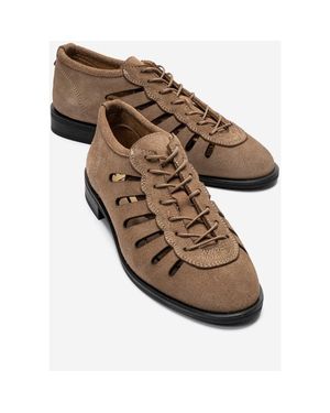 Forever & Always Shoes Astron Leather Casual Lace Up Shoes - Brown