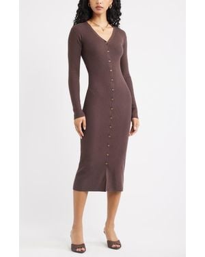 Open Edit Convertible Cardigan Dress - Purple