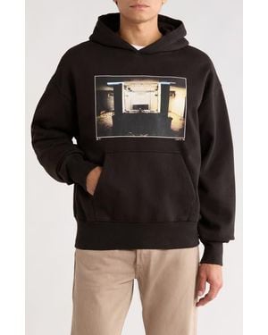 BOILER ROOM Lights On Oversize Photo Graphic Hoodie - Black