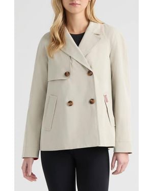 HUNTER Tina Double Breasted Short Trench Coat - Natural