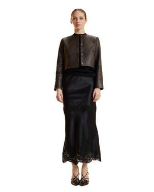 Cynthia Rowley Leather Jacket - Black