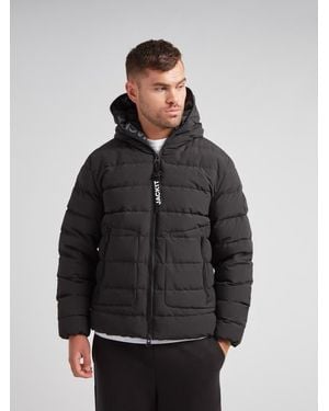 Jacket R4D Tramline Hooded Puffer Jacket - Gray