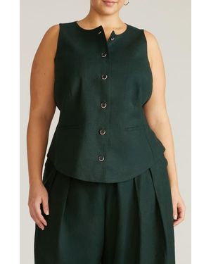 UNIVERSAL STANDARD Linen Blend Vest - Green