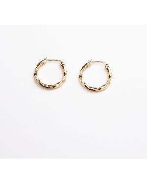 Their Studios Elliot Textured Hoops - Metallic