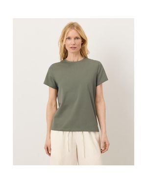 Pact Luxe Essential Crewneck Tee Made With Organic Cotton - Green