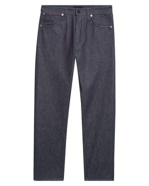 Stone Island Straight Leg Raw Jeans - Blue