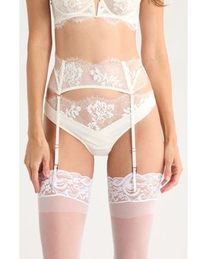 Hunkemöller Tiah Lace Garter Belt - White