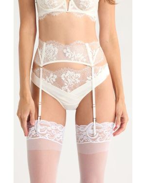 Hunkemöller Tiah Lace Garter Belt - White