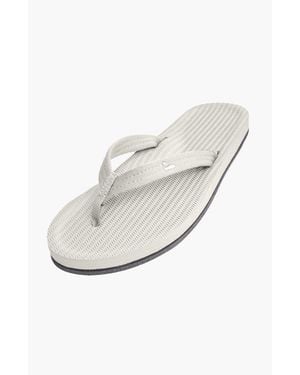indosole Responsibly-Made Tire Sole Easy Living Flip Flops - White