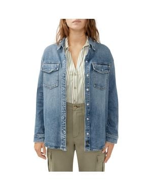 Silver Jeans Co. Oversize Denim Shirt Jacket - Blue