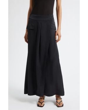 Ramy Brook Faux Wrap Maxi Skirt - Black