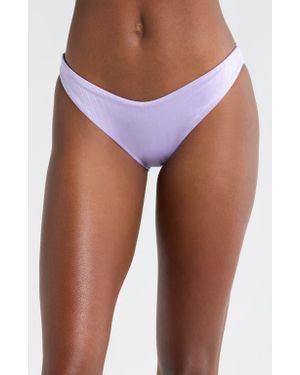Maaji Lavander Wisteria Splendor High Cut Reversible Bikini Bottoms - Purple