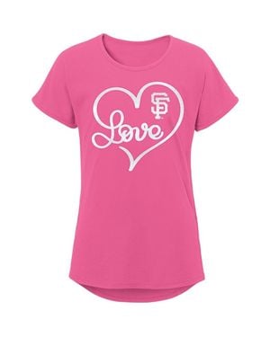 Outerstuff Girls Youth San Francisco Giants Lovely T-Shirt - Pink