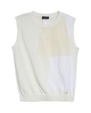 Akris Jacquard Sweater Tank - White