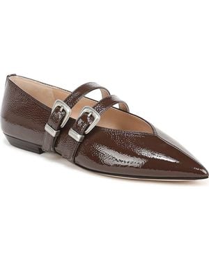 Veronica Beard Bancroft Pointed Toe Mary Jane Flat - Brown