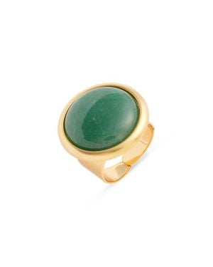 Nest Brushed Ring - Green