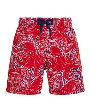 Vilebrequin Boys Swim Shorts Hypnoctopus - Red