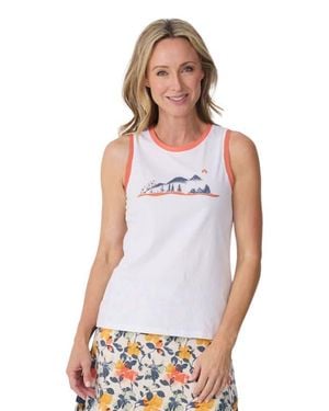 Krimson Klover Go To Graphic Tank Top - White