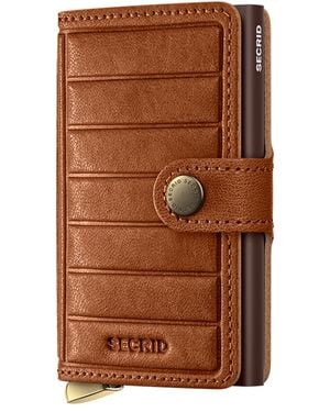 Secrid Premium Miniwallet+ Emboss Lines - Brown