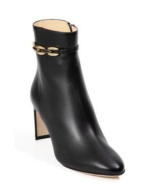 Elizee Sabina Bootie Leather Ankle Boots - Black