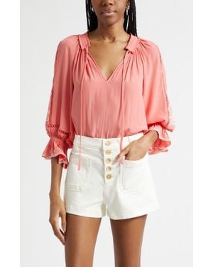 Ramy Brook Haven Embroidered Woven Shirt
