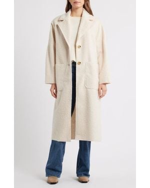 Marine Layer Colette Faux Shearling Longline Coat - Natural