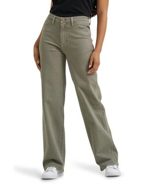 Wrangler High Waist Loose Straight Leg Jeans - Green