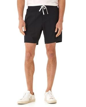 Threads For Thought Essential Flat Front Stretch Drawstring Shorts - Black