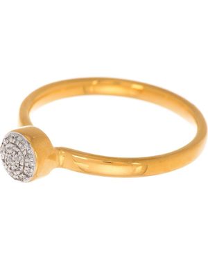 Monica Vinader Fiji Mini Button Ring - Orange
