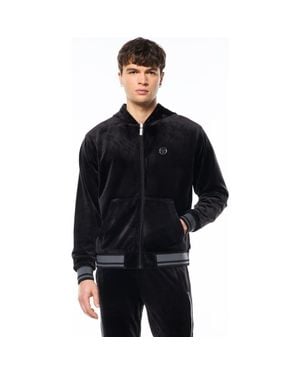 Sergio Tacchini Viaggioa Reversible Velour Track Jacket - Black