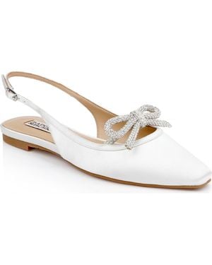 Badgley Mischka Genesis Slingback Flat - White