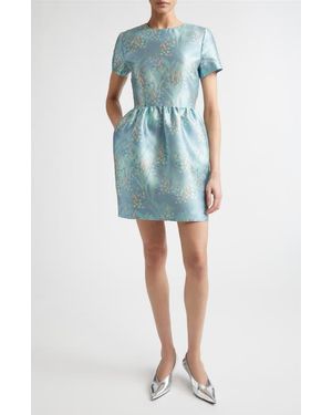 BERNADETTE Lexi Print Satin Dress - Blue