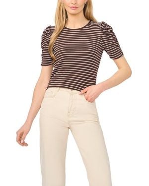 Halogen® Puff Sleeve Stripe Tee - Multicolor