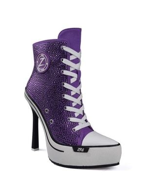 Zigi Adiel Platform Bootie - Purple