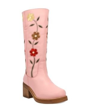Dingo Bloom Embroidered Boot - Pink
