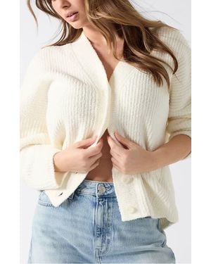 Guess Lana Oversize Rib Cardigan - Blue