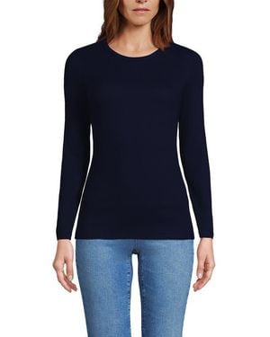 Lands' End Cotton Rib T-Shirt - Blue