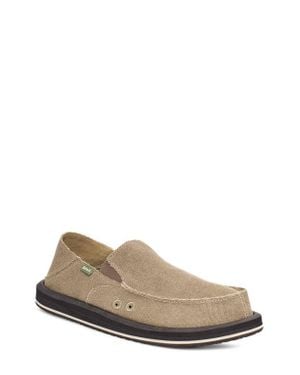 Sanuk Donny Canvas Slip-On - Brown