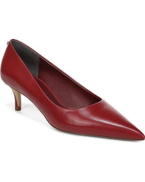 Sam Edelman Summer Pointed Toe Kitten Heel Pump - Red