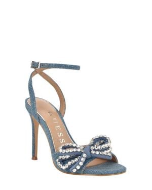 Guess Charm Ankle Strap Sandal - Blue