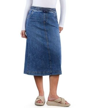 Wash Lab Denim Denim Midi Skirt - Blue
