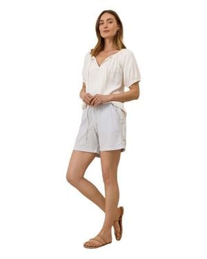 Pact Organic Cotton Coastal Double Gauze Boho Popover - White