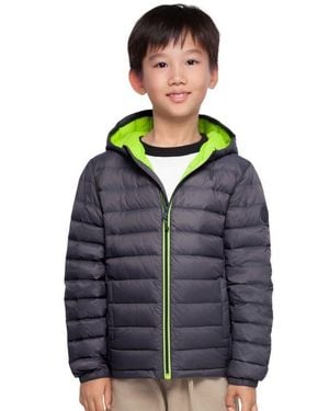 Rokka&Rolla Kids' Ultra Light Quilt Packable Down Jacket - Blue