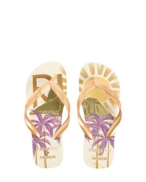 Havaianas X Farm Rio Classic Flip Flop - Metallic
