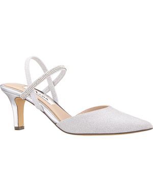 Nina Billie Slingback Pointed Toe Pump - White