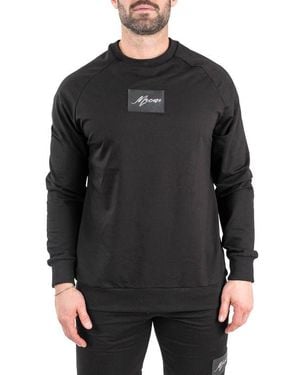 Maceoo Pure Cotton Blend Crewneck Sweater - Black
